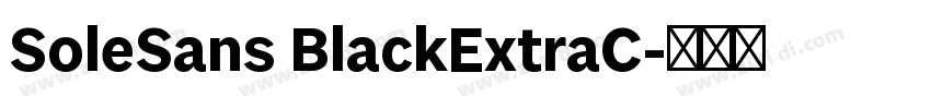 SoleSans BlackExtraC字体转换